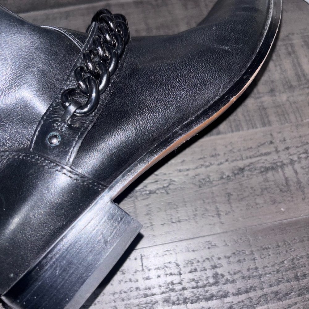 COACH ADELLA CALF LEATHER CHAIN WOMENS FLAT ANKLE BOOT SHOES sZ 7 - Picture 11 of 11